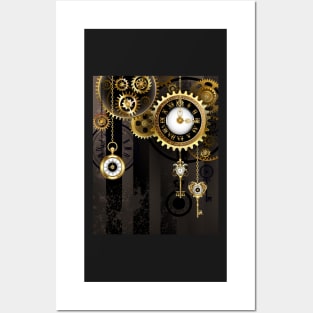 Antique Clock with Keys ( Steampunk ) Posters and Art